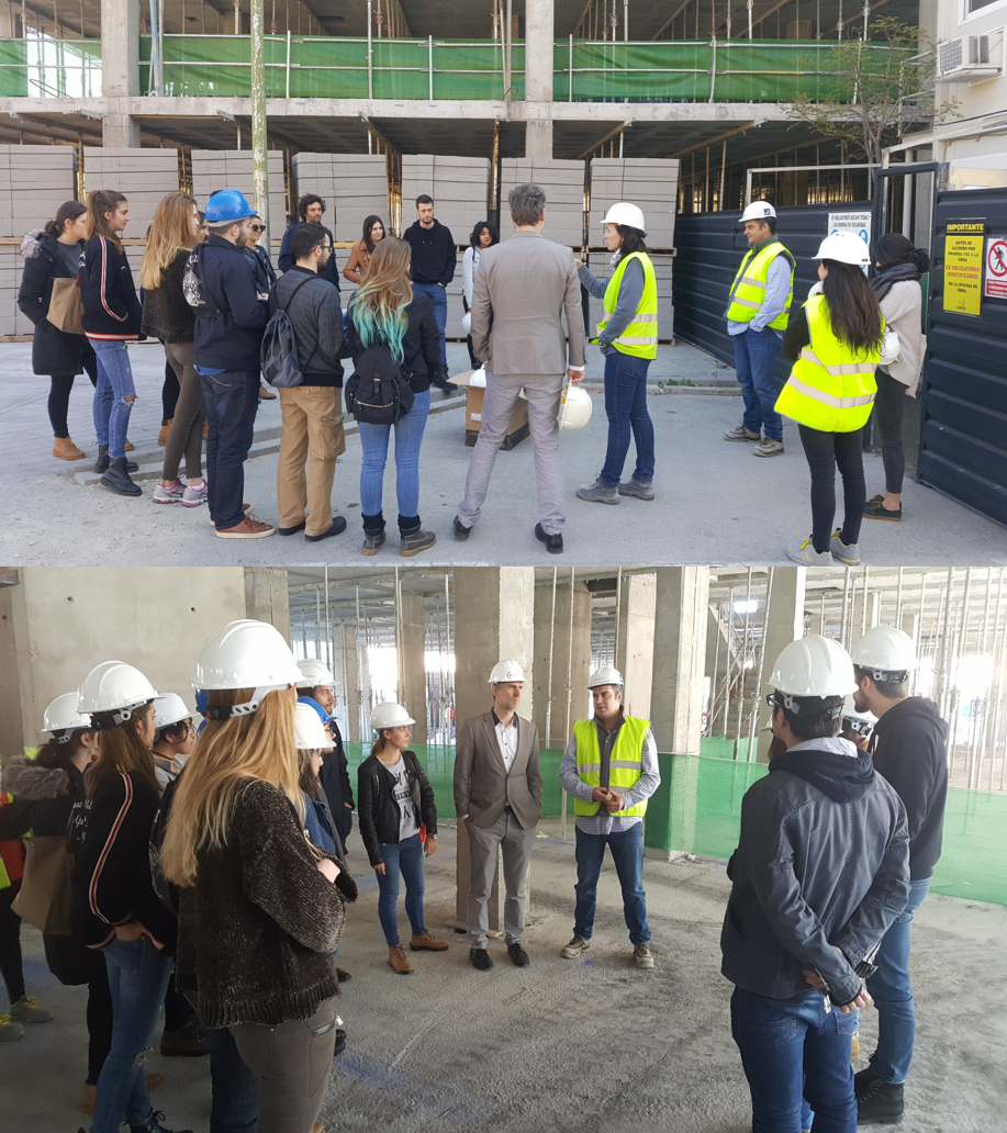 Visita a obra de estudiantes de Arquitectura, Universidad de Alcalá